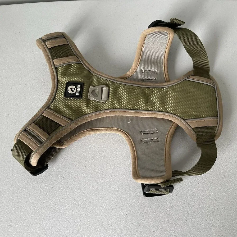 Duomm Dog Harness Utility Pet Supportive Comfort Green Brown Size Medium